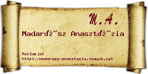 Madarász Anasztázia névjegykártya